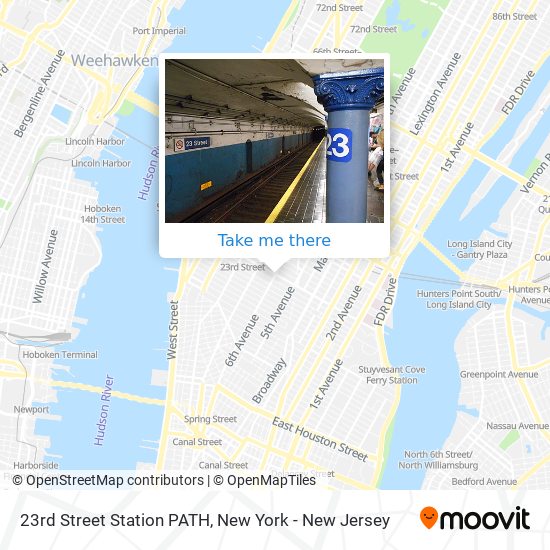 Mapa de 23rd Street Station PATH