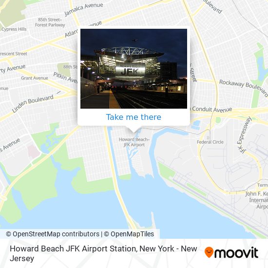 Howard Beach JFK Airport Station map