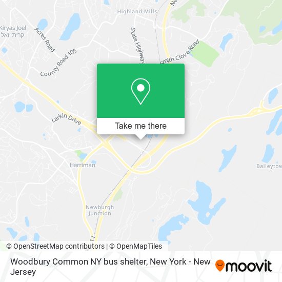 Woodbury Common NY bus shelter map