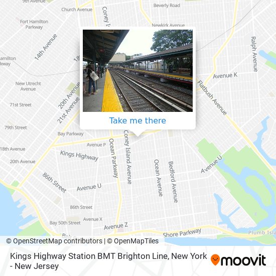 Kings Highway Station BMT Brighton Line map