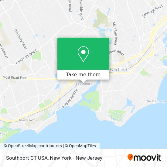 Southport CT USA map