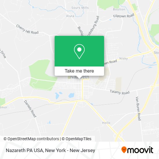 Mapa de Nazareth PA USA