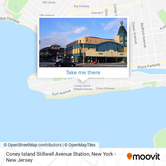 Coney Island Stillwell Avenue Station map