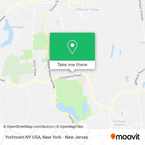 Mapa de Yorktown NY USA
