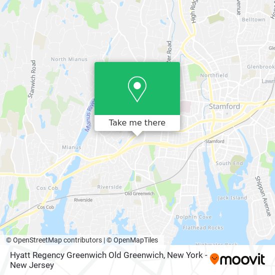Hyatt Regency Greenwich Old Greenwich map