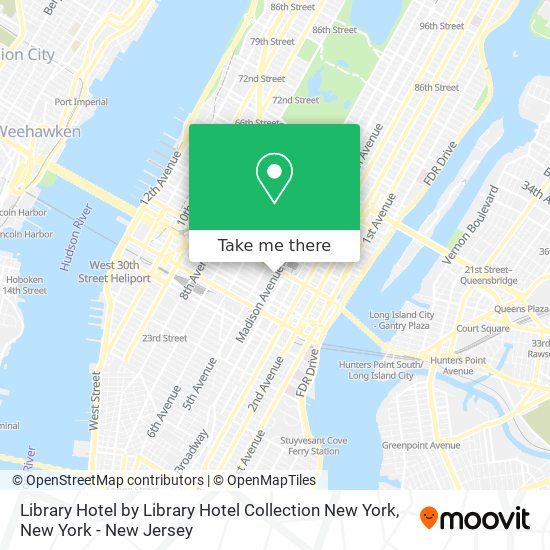 Library Hotel by Library Hotel Collection New York map