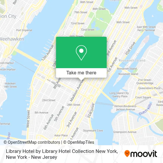 Library Hotel by Library Hotel Collection New York map