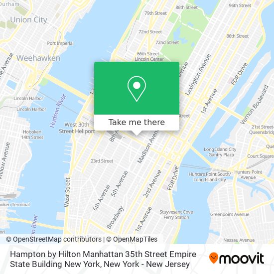 Hampton by Hilton Manhattan 35th Street Empire State Building New York map