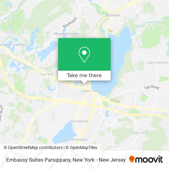 Embassy Suites Parsippany map