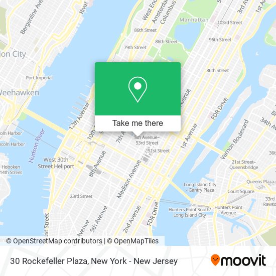 30 Rockefeller Plaza map
