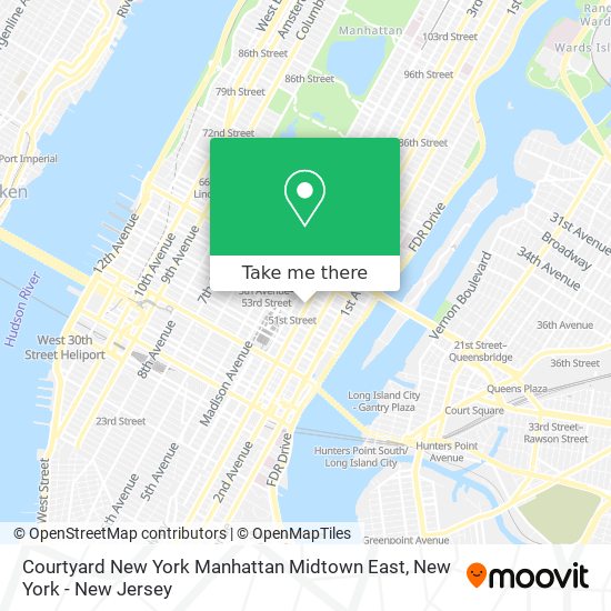 Courtyard New York Manhattan Midtown East map