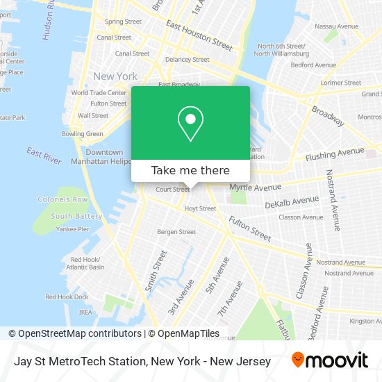 Mapa de Jay St MetroTech Station