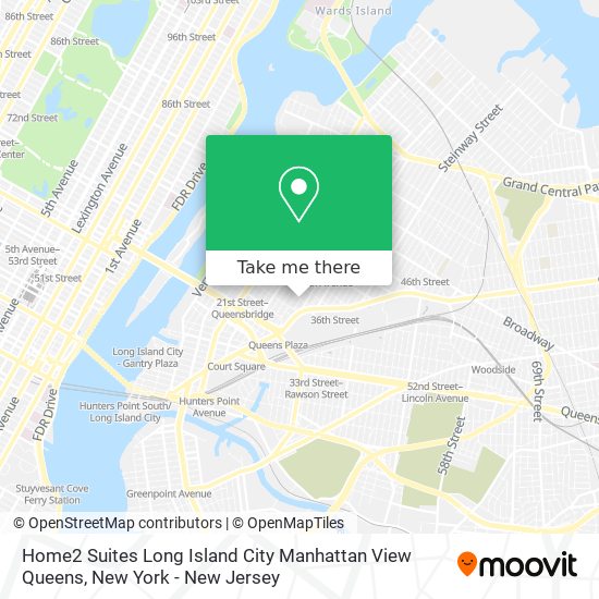 Mapa de Home2 Suites Long Island City Manhattan View Queens