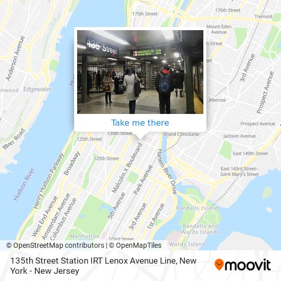 Mapa de 135th Street Station IRT Lenox Avenue Line