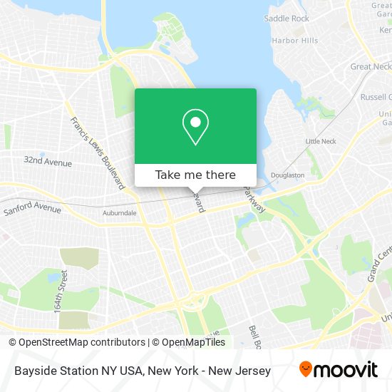 Bayside Station NY USA map