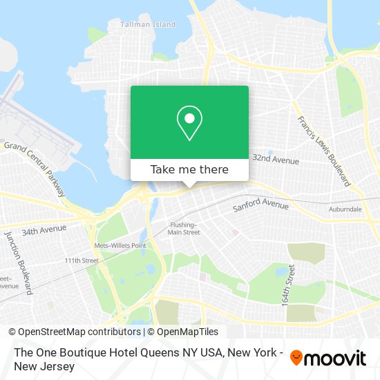 The One Boutique Hotel Queens NY USA map