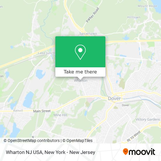 Mapa de Wharton NJ USA