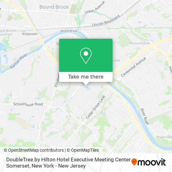 DoubleTree by Hilton Hotel Executive Meeting Center Somerset map