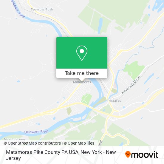 Matamoras Pike County PA USA map
