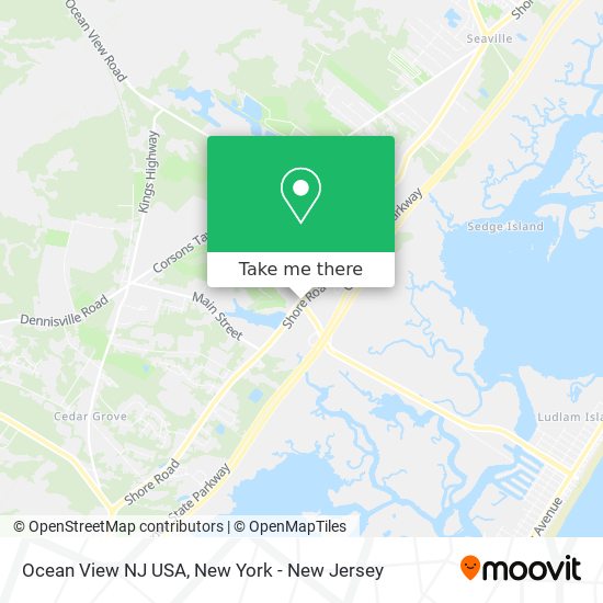 Mapa de Ocean View NJ USA