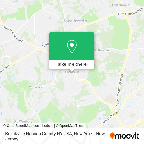 Mapa de Brookville Nassau County NY USA