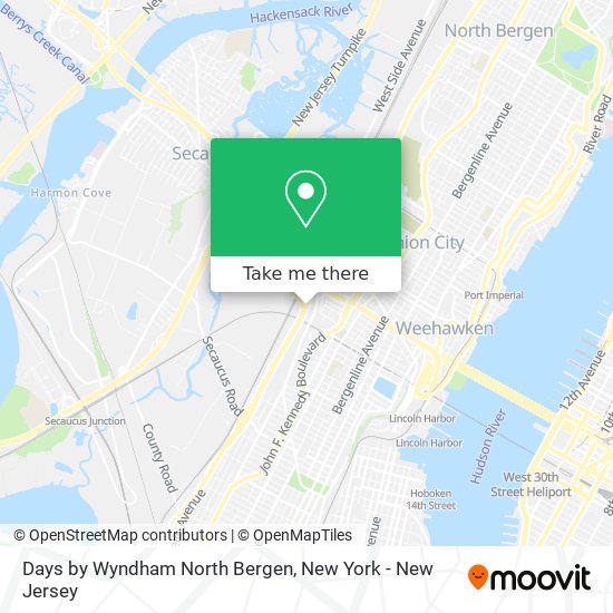 Mapa de Days by Wyndham North Bergen