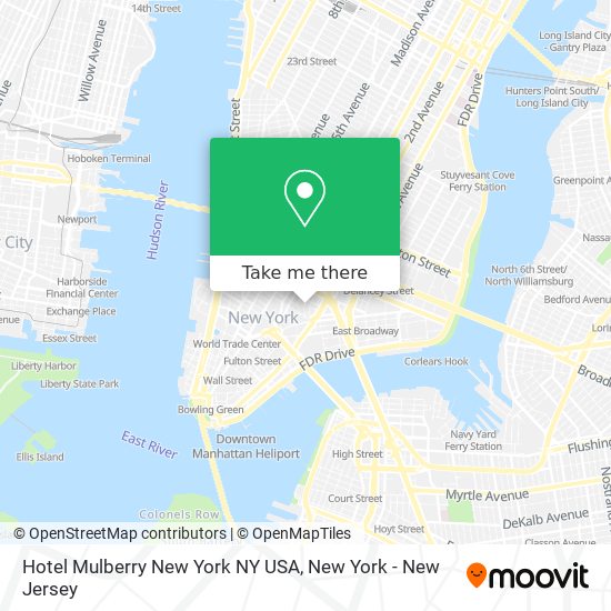 Hotel Mulberry New York NY USA map