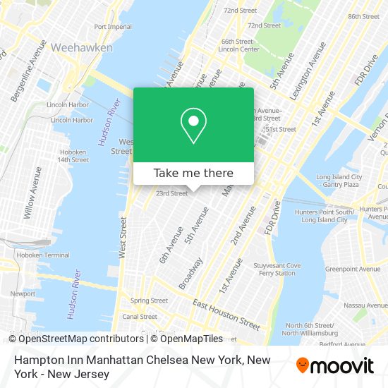 Hampton Inn Manhattan Chelsea New York map