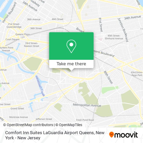 Mapa de Comfort Inn Suites LaGuardia Airport Queens