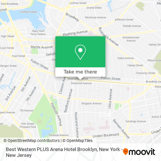 Mapa de Best Western PLUS Arena Hotel Brooklyn