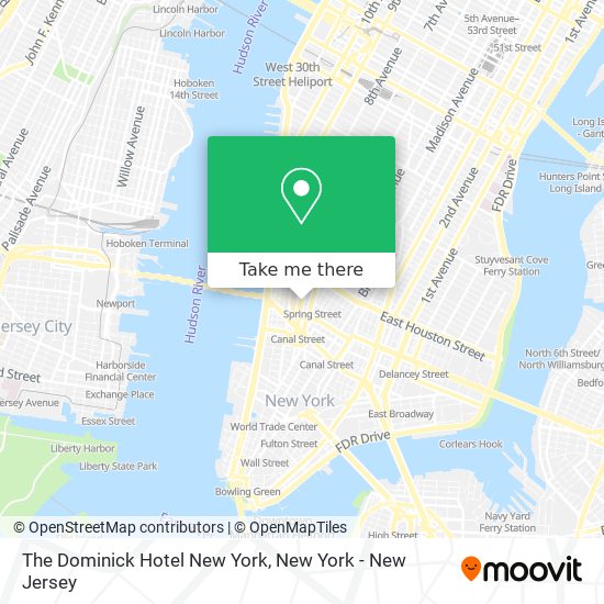 The Dominick Hotel New York map