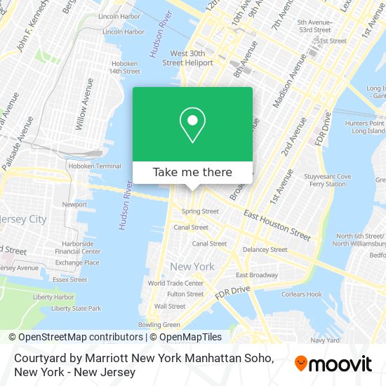 Courtyard by Marriott New York Manhattan Soho map