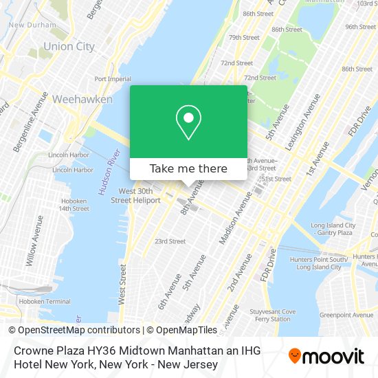 Crowne Plaza HY36 Midtown Manhattan an IHG Hotel New York map