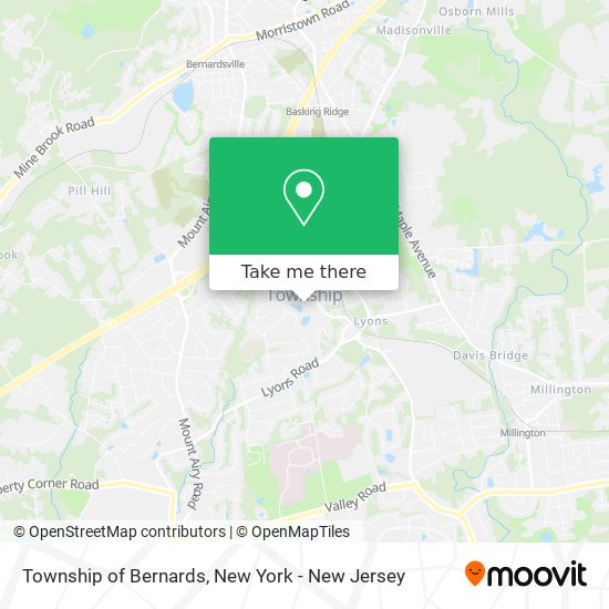 Mapa de Township of Bernards