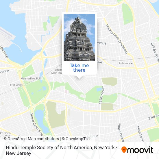 Mapa de Hindu Temple Society of North America