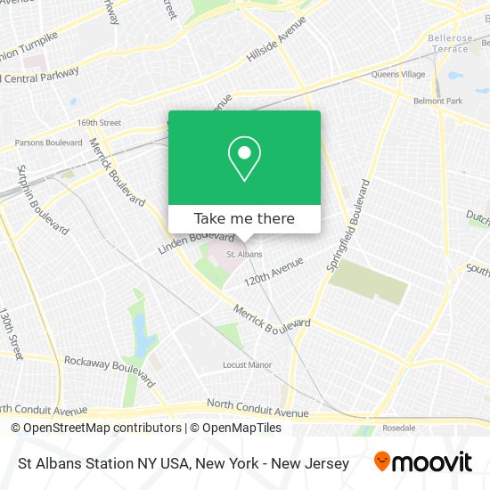 Mapa de St Albans Station NY USA