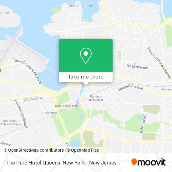 The Parc Hotel Queens map