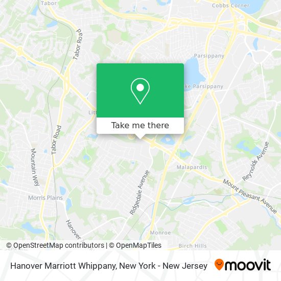 Mapa de Hanover Marriott Whippany