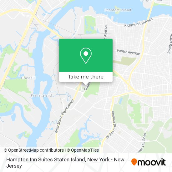 Mapa de Hampton Inn Suites Staten Island