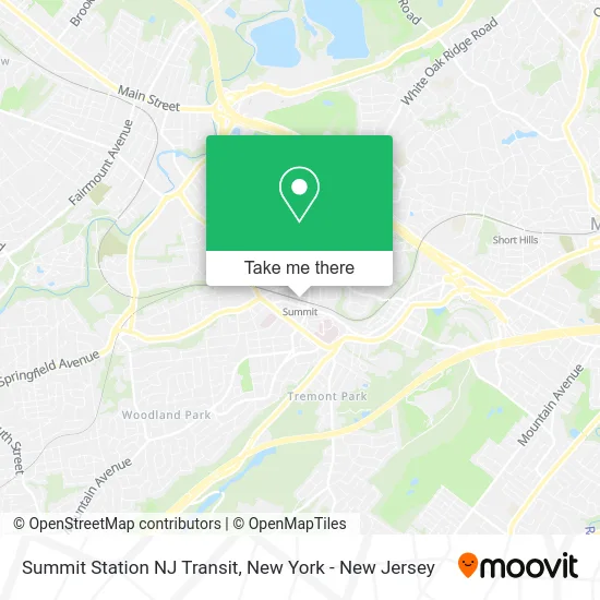 Summit Station NJ Transit map