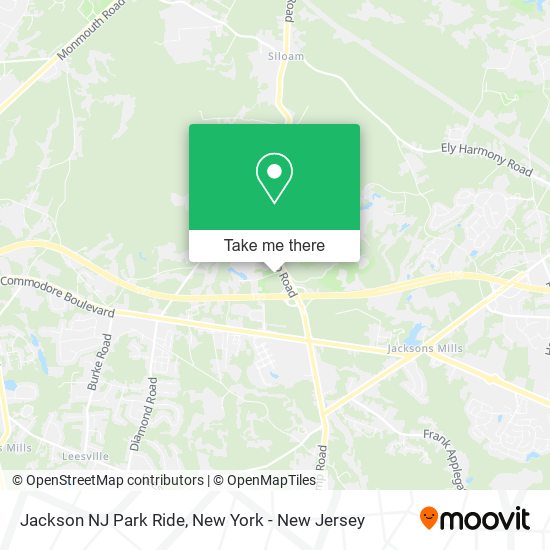 Jackson NJ Park Ride map