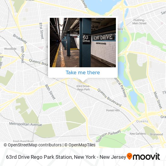 63rd Drive Rego Park Station map