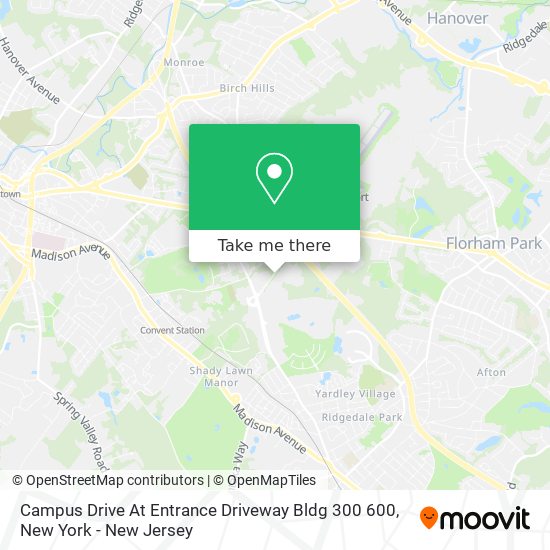 Mapa de Campus Drive At Entrance Driveway Bldg 300 600