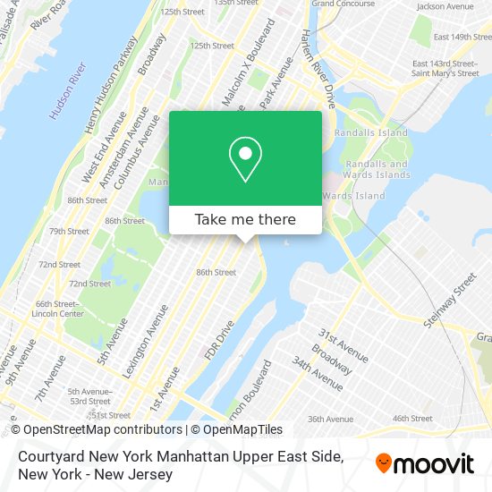 Courtyard New York Manhattan Upper East Side map