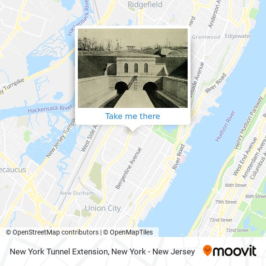 New York Tunnel Extension map