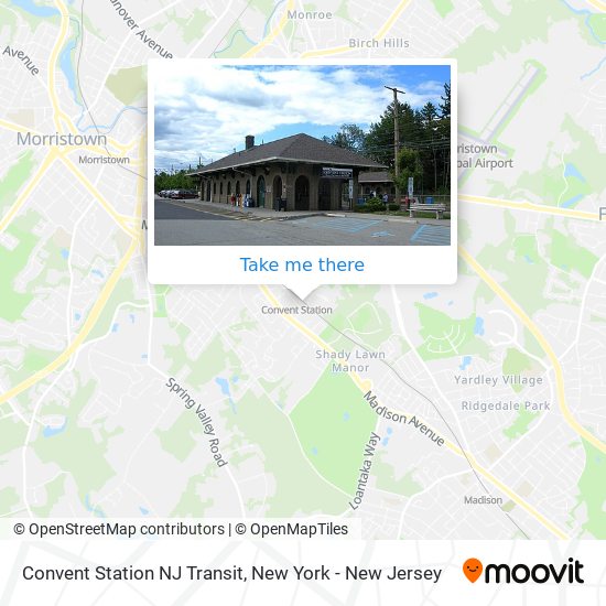 Convent Station NJ Transit map
