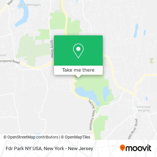 Mapa de Fdr Park NY USA
