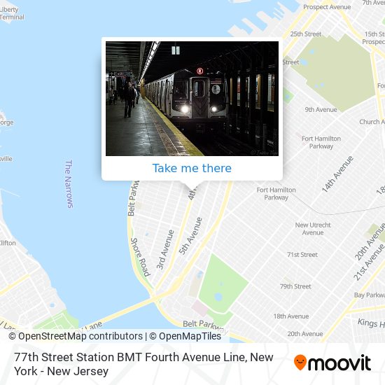Mapa de 77th Street Station BMT Fourth Avenue Line