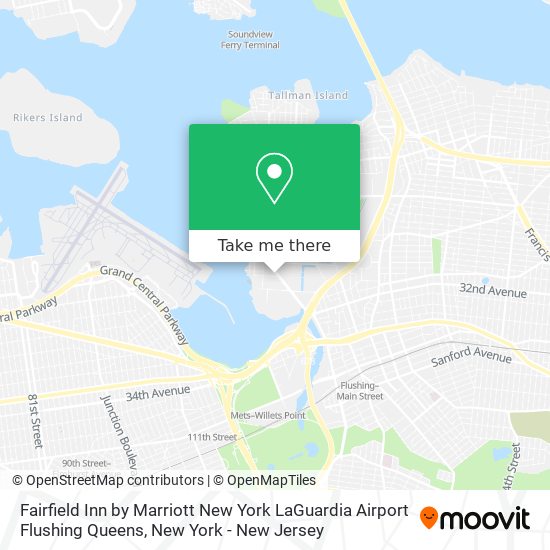 Mapa de Fairfield Inn by Marriott New York LaGuardia Airport Flushing Queens