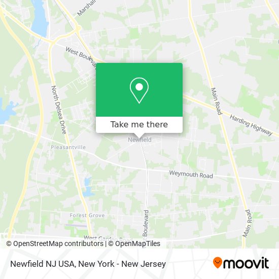 Mapa de Newfield NJ USA